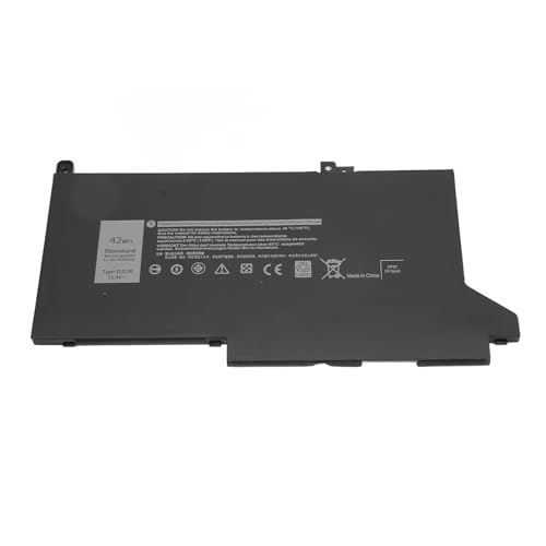 Plyisty 42Wh DJ1J0 Laptop-Akku, Langlebiges Material, Hohe Sicherheit, 3680 MAh Akku für Latitude 7280 7290 7380 7390 E7280 E7290 7380 739 E7380 E7390 7480 Serie von Plyisty