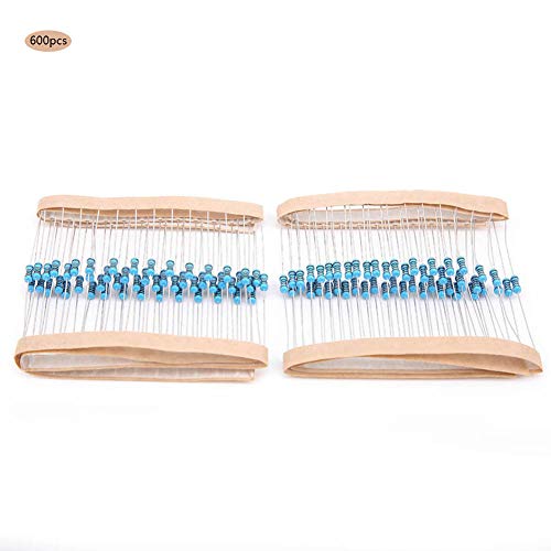 Plyisty 600 STK. 1/4W 1% Widerstände, 1K/2K/3K/10K Widerstände Ohm Widerstandssortiment-Kit-Set, für elektronische DIY-Projekte und Experimente(2K) von Plyisty