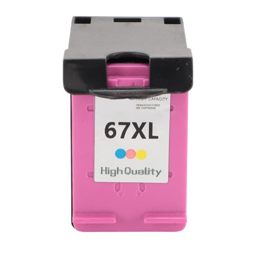 Plyisty 67XL Tintenpatronen für DeskJet-Drucker, Tintenstrahl-Druckpatrone für DeskJet 2700 2700e 2855e 2755 2755e 2752 und Envy 6000 6055 6400 Weitere Druckerpatronen (Colorful) von Plyisty