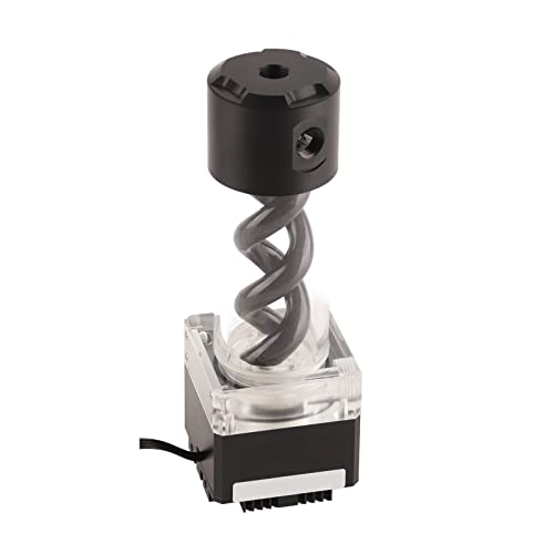 Plyisty 800LH Wasserkühlungstank-Kit, T-Virus-Spiralzylinder-Reservoir-Pumpensystem mit Montagehalterung, für PC-PCU-Wasserkühlung (Black) von Plyisty