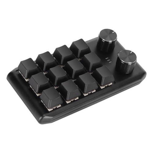 Plyisty Benutzerdefinierte Tastatur 12 Tasten Roter Schalter Mechanische Tastatur, 2 (Drahtloses BT (eingebauter Akku im Lieferumfang enthalten)) von Plyisty