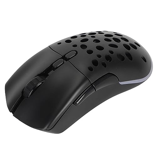 Plyisty Drahtlose oder Kabelgebundene Programmierbare Dual-Gaming-Maus mit Einstellbarer DPI und 13 RGB-Hintergrundbeleuchtungsmodi – Ergonomisches, für Büro, Studium von Plyisty