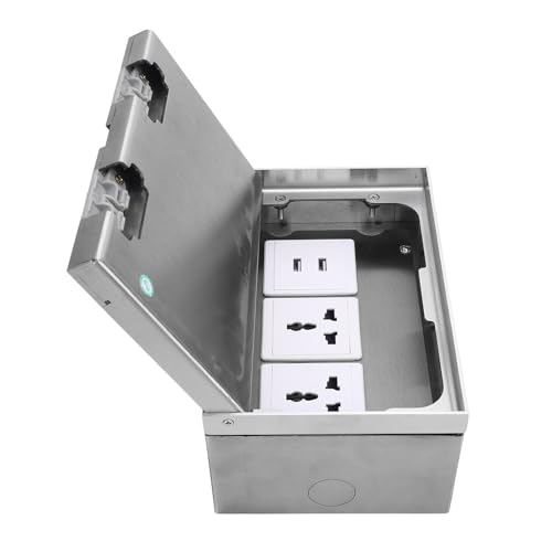 Plyisty Eingebrauchtes Bodenausgang Effizient 16A 4000W 2 Sockets 2 USB -Häfen für Büroschule Edelstahl Marmorstil von Plyisty