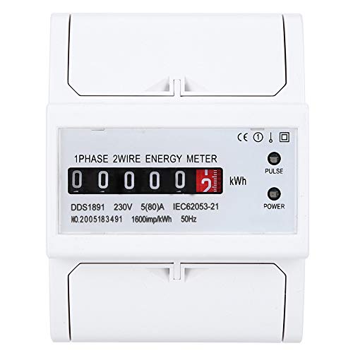 Plyisty Einphasen-Schienenenergiezähler ， 4P-Energiezähler ， 230V/5 (80) A/50Hz Einphasen-Energiezähler Stromzähler ， Hochgenauer Stromschienen-Energiezähler ， Strom Einphasen-DIN-Schienenzähler von Plyisty