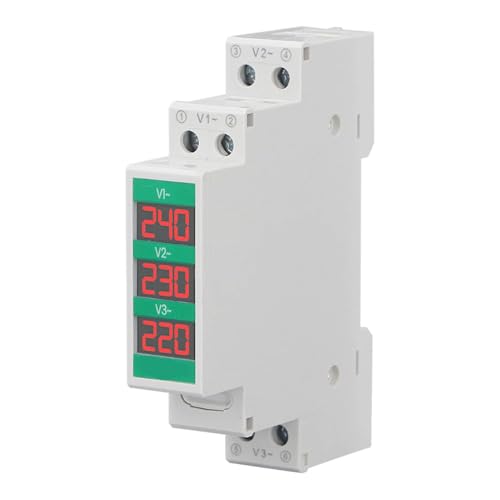 Plyisty Hochpräzises 3-Phasen-Wechselstrom-Voltmeter, Din-SchIENENMONTAGE, LCD-DIGITALEANZEIGE, Spannungsmesser MIT Schalttgang für Stromzähler Plyisty Hochpräzises 3-Phasen-Wechselstrom-Voltmeter, Din-SchIENENMONTAGE, LCD-DIGITALEANZEIGE, Spannungsmesser MIT Schalttgang für Stromzähler von Plyisty