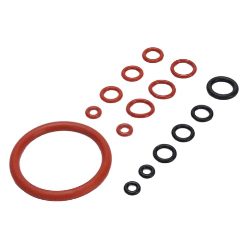 Plyisty Kaffeemaschine O Loop Silicon Sealing Kit Zum Ersatz Wasserdichtem Schutz für Alle Kaffeeliebhaber Schwarz und Rot 15 Packung (15PCS) von Plyisty