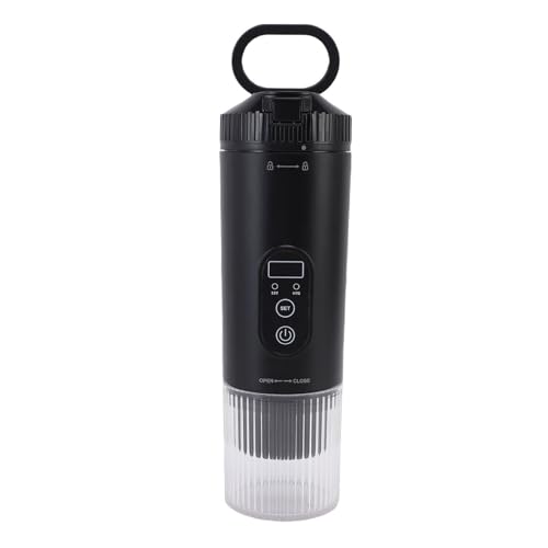 Plyisty Kapselkaffeemaschine, Tragbare Kaffeemaschine 100W 21 Bar Schnurlose Heizmaschine, Schnelle Heizung, für Gemahlene Kaffee und NS -Kapsel, USB C -Ladung (BLACK) von Plyisty