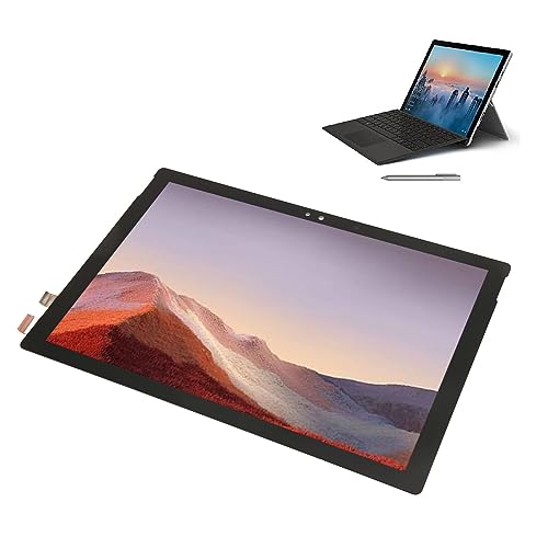 Plyisty LCD-Display-Touchscreen-Ersatz, Laptop-Bildschirm-Digitizer-Baugruppe mit Klebeband, Hohe Helligkeit, Multi-Points-Touch, für Pro 4 1724 12,3 Zoll (M1010537 003) von Plyisty