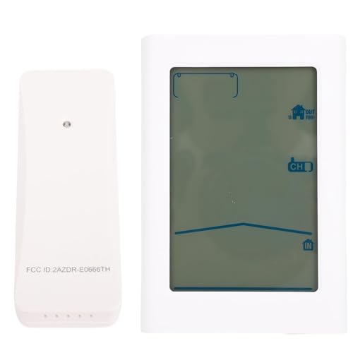 Plyisty LCD Display Weather Thermometeruhr, Drahtlose Innenräume Im Innenraumtemperaturfeuchtigkeit mit Sensor für Zuhause, 5 -Zoll -Display Digitales Hygrometer von Plyisty