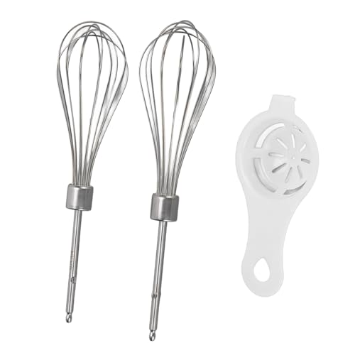 Plyisty Langlebige Handmischmixer -Befestigungselemente für Peitscheneier, Pulverförmiger Zucker und Mehr - Einfach zu Installieren 2 Schlagzeuger + Eierabscheider für Hausbäcker von Plyisty