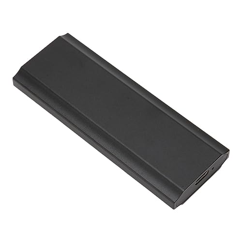 Plyisty M.2 NVME SATA SSD-Gehäuseadapter, Tragbares Aluminium-Festplattengehäuse Vom Typ C, Unterstützt UASP-Beschleunigung, für SSDs 2230 2242 2260 2280 (Schwarz) von Plyisty
