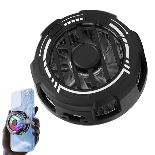 Plyisty Magnetisch und Clip auf Dem Telefonkühler, Halbleiter -Gaming -Handy -Cooling -Lüfterkühler mit RGB -Licht, für Spiele, Videoanrufe, Live -Streaming von Plyisty