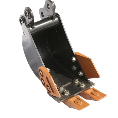 Plyisty Mini Bagger Baggerbagging Eimer Heavy Duty 7,87 Zoll Metall mit Legierungsstahlzähne für Kleine Baggermaterial: Legierungsstahl von Plyisty