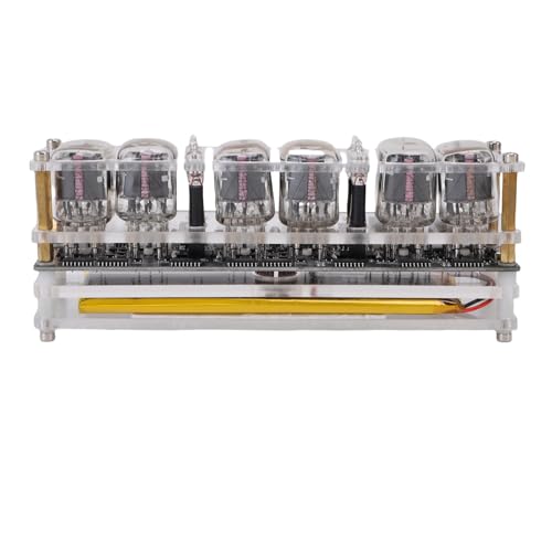 Plyisty Nixie Tube Clock Lighting Effects Glow RGB Single für die Dekoration des Startdesktops mit der Timer -Stoppuhr für Retro -ästhetische Liebhaber [Kollektor '] von Plyisty