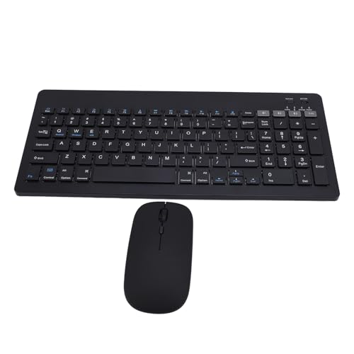Plyisty PC Wireless Keyboard und Maus -Set mit Ruhigem Modus, Ergonomischem Design, Gemeinsamer USB -Empfänger, Niedriger Stromtechnologie für, (Black) von Plyisty