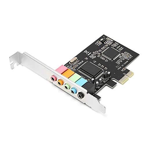 Plyisty PCI E 5.1 ​​Stereo-Audiokarte, 6-Kanal-Gaming-Soundkarte, Interne Soundkarte für Windows 7/Vista/XP 32/64-Bit, Kompatibel mit DirectSound 3D und EAX-Audioeffekten von Plyisty