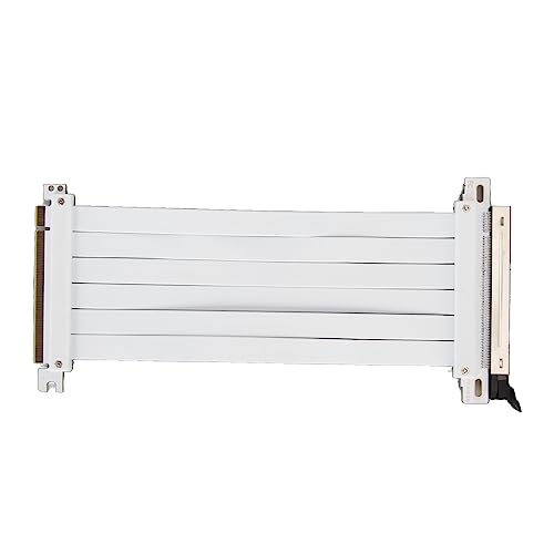 PCIE 3.0 X16 Extender Riser-Kabel, 180 Grad Flexibel und Effizient, Stabiles Signal. PCIE 3.0-Verlängerungskabel, Hohe Haltbarkeit, für Einfache GPU-Erweiterungsnutzung (White) von Plyisty