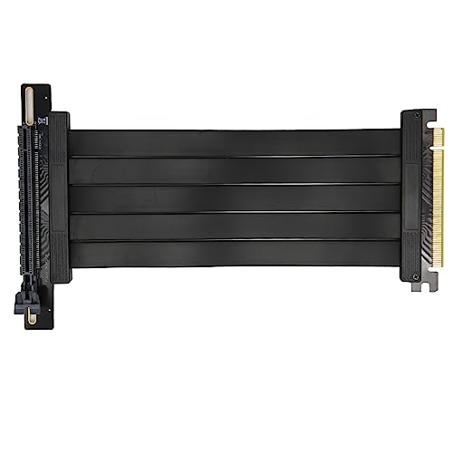 Plyisty PCIE 4.0 X16 Hochgeschwindigkeits-Flexibles Extender-Riser-Kabel, 90-Grad-GPU-Adapterkabel für RTX3090 RTX3080 RTX3070 RTX3060TI RX6900XT RX6800 von Plyisty