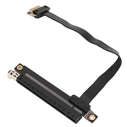 Plyisty PCIE Express-Verlängerungskabel, Länge 20 cm, 32 Gbit/s Übertragungsrate, PCI E 3.0 X1, Schwarzer Adapter für Grafikkarte, Soundkarte, Netzwerkkarten (Normaler Stil) von Plyisty