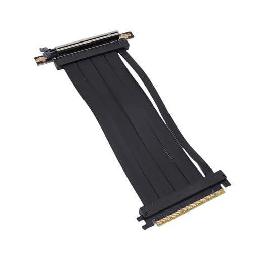 Plyisty PCIe 5.0 Riser -Kabel, PCIe 5.0 X16 Grafikkartenverlängerungskabel, Segmentiertes GPU -Adapterkabel, das mit RTX 4090 (TI), Black 20 cm, Kompatibel Ist von Plyisty