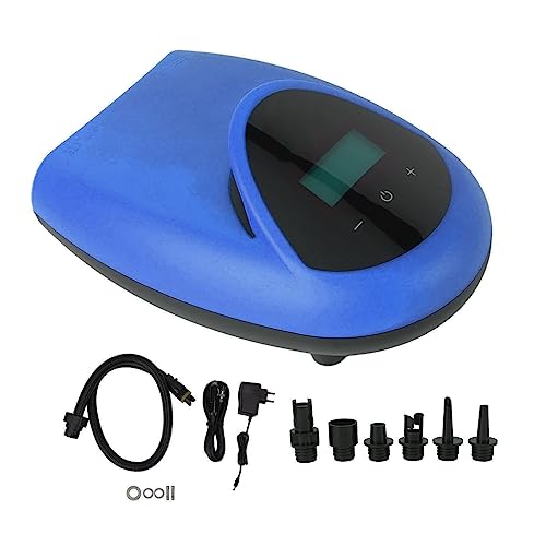 Plyisty Pallet Aufblasbare Pumpe, Smart Protection System Stable Outdoor Elektrisch Einfluss Mehrere Aufblasbare Modi mit Düsen für das Äußere (Blue) von Plyisty