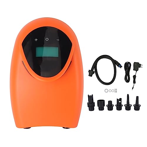 Plyisty Pallet Aufblasbare Pumpe, Smart Protection System Stable Outdoor Elektrisch Einfluss Mehrere Aufblasbare Modi mit Düsen für das Äußere (ORANGE) von Plyisty
