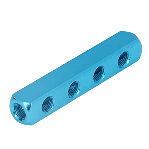 Plyisty Pneumatischer Verteiler Blocksplitter Kompaktgröße Aluminiumblocksplitter, 7 Wege 10 Löcher für Automatische Reparaturen und Elektrotechnik, Korrosionsbeständiges Material (AL-4) von Plyisty