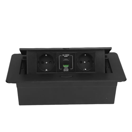 Plyisty Pop -up Outlet Box Desktop -Stromstreifen mit USB Typ C, 20W Schnelles Gebühren für das Einkaufszentrum Home Office von Plyisty