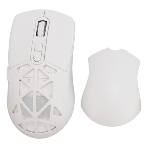 Plyisty RGB Backlight Wireless Gaming Maus Wiederaufladbare Computermaus, 2,4 GHz 5.1 Maus für PC -Laptop, Dual -Modus für Spieler und Bürogebrauch (White) von Plyisty