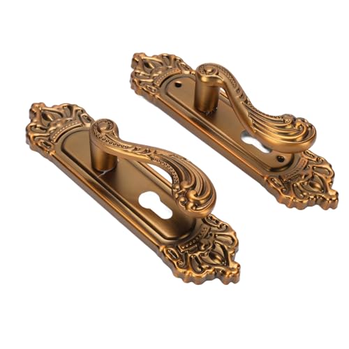 Plyisty Retro Stille Aluminiumeingang Eintrag Porte Griff Lock Ensemble für das Badezimmer Badezimmer zu Hause, Verbesserter Tafel und Fester Griff für Sanften Betrieb, Inneneingangssperrkit für von Plyisty