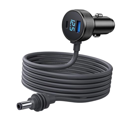 Plyisty Satellitenauto -Ladegerät Zigarrenlampenadapter mit Digitalem Bildschirm für Wohnmobile Boote Trucks - 12,8 V Dedizierte Kraft für Reisende Außerhalb des Netzes Black Grey 1 Pack (#1) von Plyisty