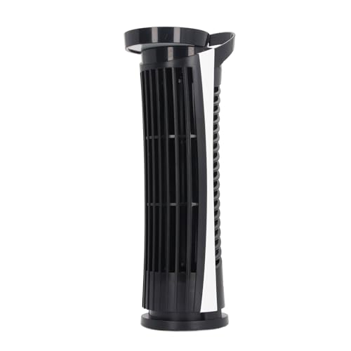 Plyisty Tower -Lüfter 90 Grad Oszillierende 2 Geschwindigkeiten Stehend Stehend Blattlosen USB 2.0 für Schlafzimmer Schreibtisch Weiß 26,5 X 8 Cm (BLACK) von Plyisty