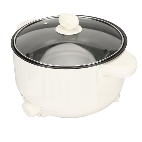 Plyisty Tragbare Elektrische Pfanne Nicht -STIAK -Kochtopf 800W Anti Dry Burn Hotpot für Gesunde Küche Edelstahl Stahl (22 cm EU -Stecker 220 V) von Plyisty