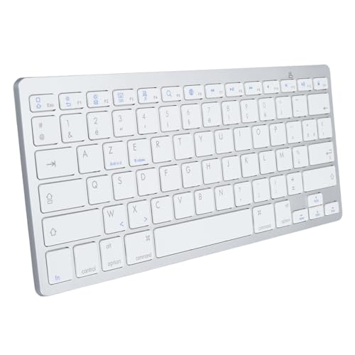 Plyisty Tragbare -Tastatur, Schlanke Kabellose Computertastatur mit Scherenschalter für Effizientes Tippen, Kompatibel mit SmartTV OS X (Französisches AZERTY-Layout) von Plyisty