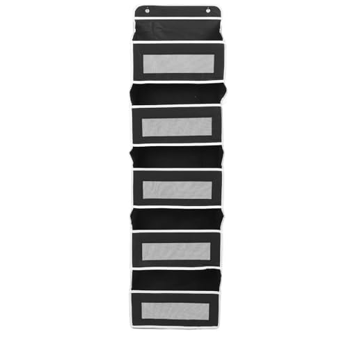 Plyisty Über Dem Türorganisator, Starke Tragveranstalter von Hängenden Kleiderschrank 5 -Mesh -Seitentaschen für Schlafzimmer (Black) von Plyisty