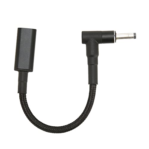 Plyisty USB C auf 4,0 X 1,7 Mm Ladekabel-Konverter, 100 W Dual-PD-Chips, Tragbar für Laptop, aus Hochwertiger Aluminiumlegierung und Nylon-Material, für Reisen von Plyisty