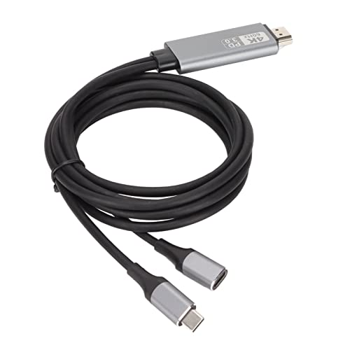 Plyisty USB C auf Kabel, 1,8 Meter Typ C auf Adapterkabel 4K@60Hz HD Projektionskabel Kompatibel mit Laptop, Handy, Computer von Plyisty