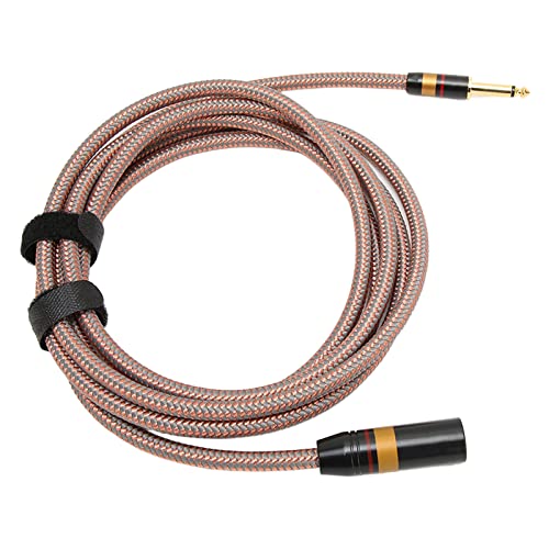 Plyisty Vergoldetes 6,35-aUf-Stecker-Audiokabel, 2-Adrig auf Xlr-Kabel, Mixer-Soundkarten-AudioKabel, für von Plyisty