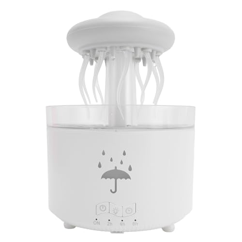 Plyisty Wassertropfen -Luftbefeuchter Ultra Leise ätherisches Öl Diffusor 300 Ml Regentrop -Design Zur Entspannung oder Schlafenszeit mit Fernbedienung für Büro, Yoga Studio (EU-Stecker) von Plyisty
