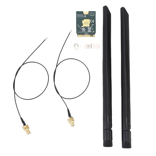 Plyisty WiFi 6e M.2 NGFF 5.2 Trimband -Netzwerkadapter für 10 11, Fastimbrical Wireless Verbindung für Laptop mit 8DBI -Antenne von Plyisty