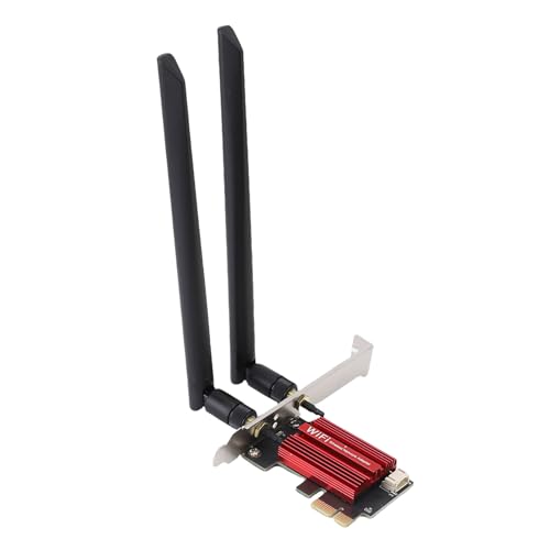 Plyisty WiFi 6e PCIe-Karte, WiFi-Karte für Desktop-PC, TRI-Band 2,4 GHz 5GHz 6GHz, BT 5.2, 4200 Mbit/S, WPA3, 802.11ax, Niedrige Latenz, Drahtloser Adapter mit MU-MIMO, OFDMA Plyisty WiFi 6e PCIe-Karte, WiFi-Karte für Desktop-PC, TRI-Band 2,4 GHz 5GHz 6GHz, BT 5.2, 4200 Mbit/S, WPA3, 802.11ax, Niedrige Latenz, Drahtloser Adapter mit MU-MIMO, OFDMA von Plyisty