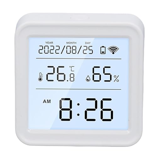 Plyisty WiFi Thermo Hygrometro Crystal Clear Display Digitaler Detektor Zur Fernanwendung, Geeignet für den Innengebrauch von Plyisty
