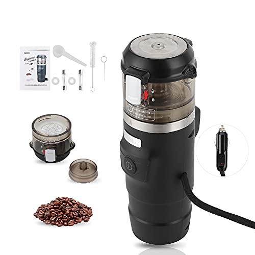 Tragbare Kaffeemaschine Set, 12V Zigarettenanzünder Auto Kaffeemaschine, tragbare Espressomaschine für Reisen, Auto, Zuhause von Plyisty