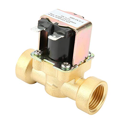 Ventil,Elektrisches Magnetventil Solenoid Valve DC 12V Messing DN15 G1/2 Normal geschlossenes Kupferkörper Wasserventil Magnetventil von Plyisty