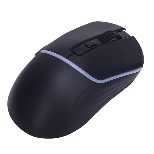 Wireless Gaming -Maus, TRI -Modus 2.4G Bluetooth 5.3 Kabel -wiederaufladbare Computermaus, 7200 DPI, RGB -Hintergrundbeleuchtung, Vollständig Programmierbare, Ergonomische Maus (Black) von Plyisty