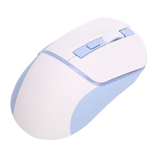 Wireless Gaming -Maus, TRI -Modus 2.4G Bluetooth 5.3 Kabel -wiederaufladbare Computermaus, 7200 DPI, RGB -Hintergrundbeleuchtung, Vollständig Programmierbare, Ergonomische Maus (Weißblau) von Plyisty