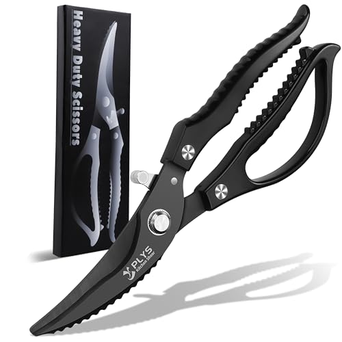 Geflügelschere Edelstahl Robustes Hähnchenschere Schwarz: Profi Küchenschere Scharfe Fleischschere für Huhn Knochen Geflügel Schere Küche Geflügelschere Edelstahl Robustes Hähnchenschere Schwarz: Profi Küchenschere Scharfe Fleischschere für Huhn Knochen Geflügel Schere Küche von Plys