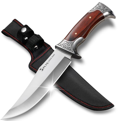 Plys Jagdmesser Feststehende Klinge Survival Messer: 6.7 Inches Outdoor Messer Scharf 420J2 Stahl Großes Jagd Bushcraft Outdoormesser mit Nylonscheide Plys Jagdmesser Feststehende Klinge Survival Messer: 6.7 Inches Outdoor Messer Scharf 420J2 Stahl Großes Jagd Bushcraft Outdoormesser mit Nylonscheide von Plys