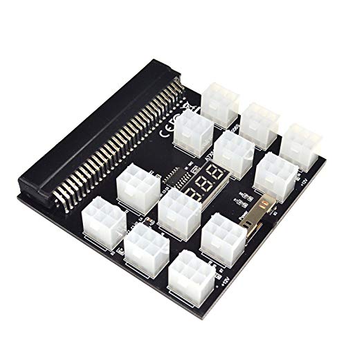 PCI-E 12X6Pin Netzteil Breakout Board Adapter Konverter 12V für BTC Antminer Mining Server Netzteil GPU von Pmandgk