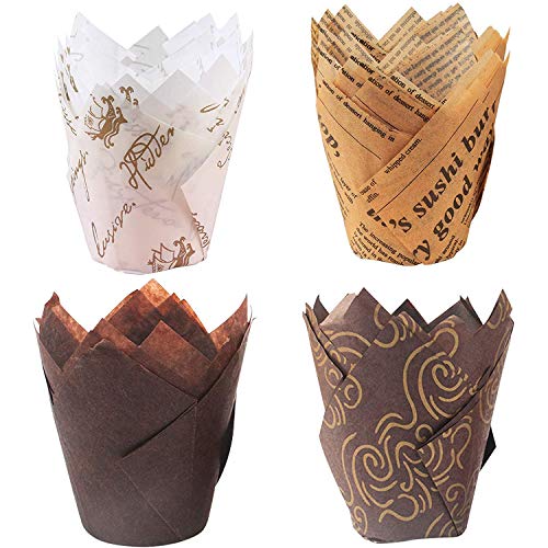 Pmandgk Cupcake Formen, 200 StüCk Tulpen Back Becher Muffin Cups Cupcake Muffin HüLlen für die Geburtstags Dusch Pmandgk Cupcake Formen, 200 StüCk Tulpen Back Becher Muffin Cups Cupcake Muffin HüLlen für die Geburtstags Dusch von Pmandgk